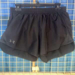 Under Armour Shorts Women’s M Medium Black Fly By 3" Athletic Running Loose Fit